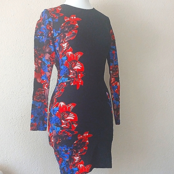 BRAND NEW!! PARKER XS FLORAL BODYCON VIBRANT DRESS - Picture 1 of 11
